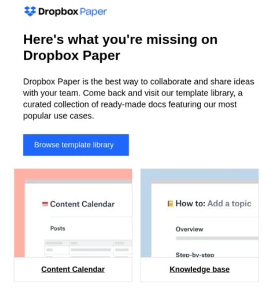 Db example of email campaign
