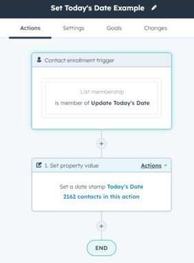 Todays date workflow